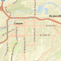Evansville Street Map