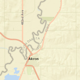 Akron Street Map