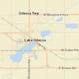 Lake Odessa Street Map