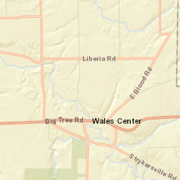 Wales Center New York Street Map