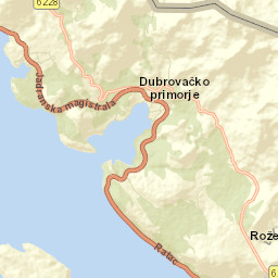 Dubrovačko primorje Street Map