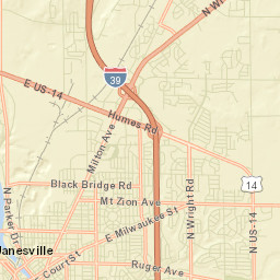 Janesville Street Map