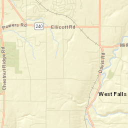 West Falls New York Street Map