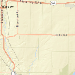 Warsaw New York Street Map