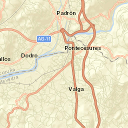 Padrón Street Map
