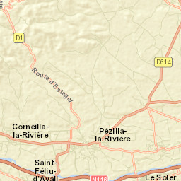 Pézilla-la-Rivière Street Map