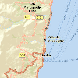 Bastia Street Map