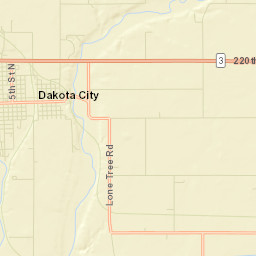 Dakota City Street Map