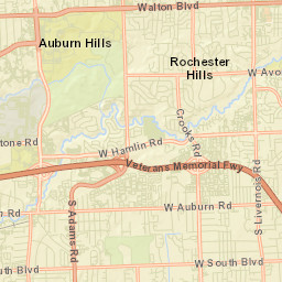 Rochester Hills Street Map