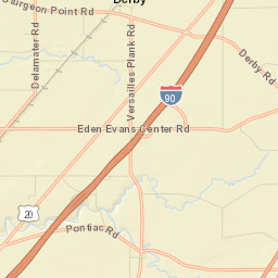 Pontiac New York Street Map