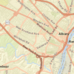 Rensselaer New York Street Map
