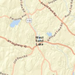 West Sand Lake New York Street Map