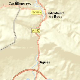 Sigüés Street Map