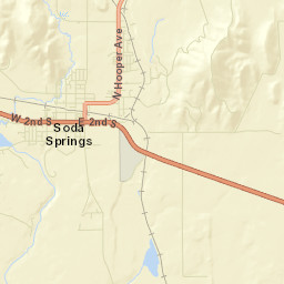 Soda Springs Street Map