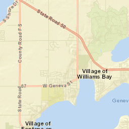 Williams Bay Street Map