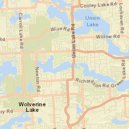 Wolverine Lake Street Map
