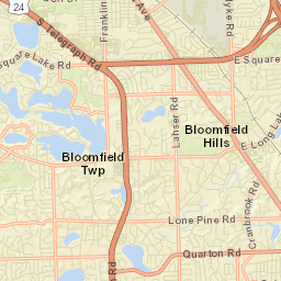 Bloomfield Hills Street Map