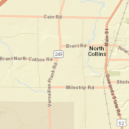 North Collins New York Street Map