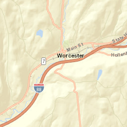 Worcester New York Street Map