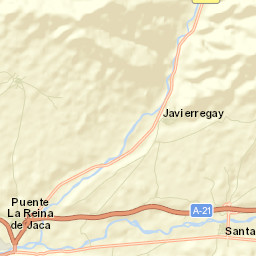 Puente la Reina de Jaca Street Map