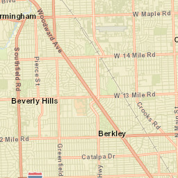Birmingham Street Map
