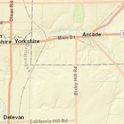 Yorkshire New York Street Map