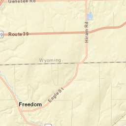 Sandusky New York Street Map