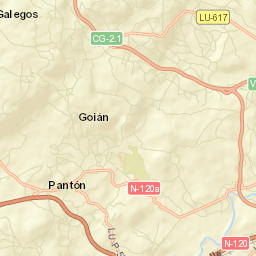 Pantón Street Map