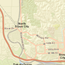 100-198 Military Road, North Sioux City, SD Street Map