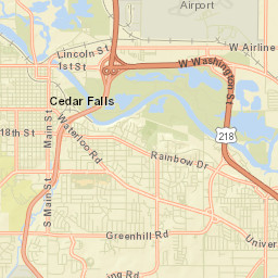 Cedar Falls Street Map