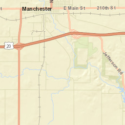 U.S. 20, Manchester, IA 52057, America Street Map