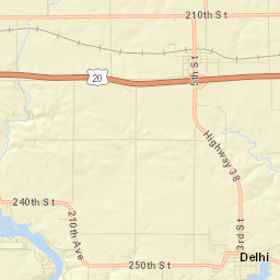 Delaware County Street Map