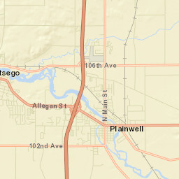 Plainwell Street Map