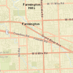 Farmington Hills Street Map