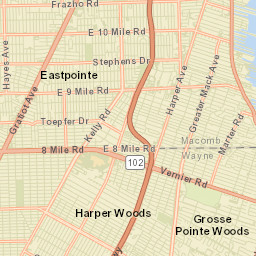 Grosse Pointe Woods Street Map