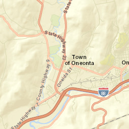 West Oneonta New York Street Map