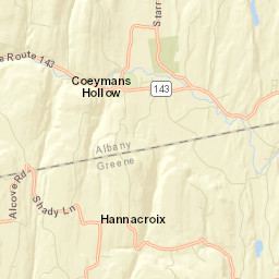 Coeymans Hollow New York Street Map