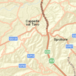 Cappelle sul Tavo Street Map