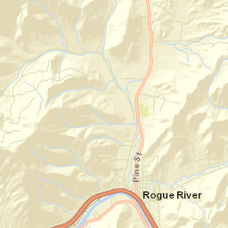Rogue River Street Map