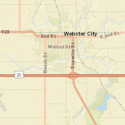 Webster City Street Map