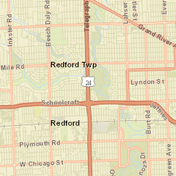 Redford Street Map
