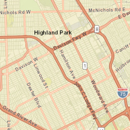 Highland Park Street Map