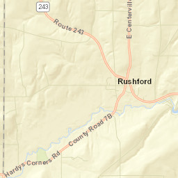 Rushford New York Street Map