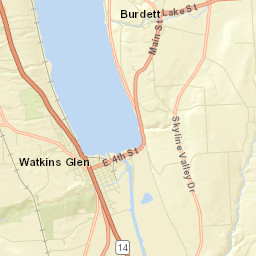 Watkins Glen New York Street Map