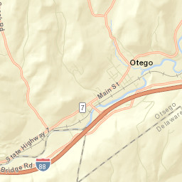 Otego New York Street Map