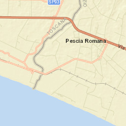 Pescia Romana Street Map