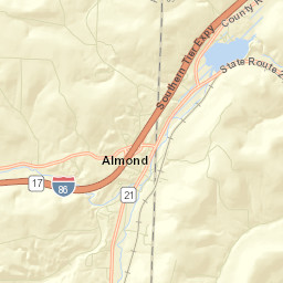 Almond New York Street Map