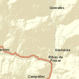 Ribes de Freser Street Map