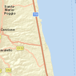 Cervione Street Map