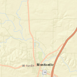 Monticello Street Map